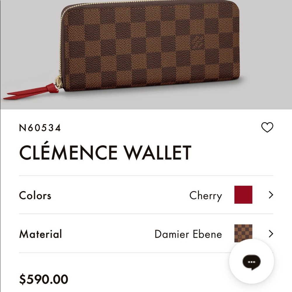 Louis Vuitton, CLÉMENCE WALLET, 
Damier Ebene